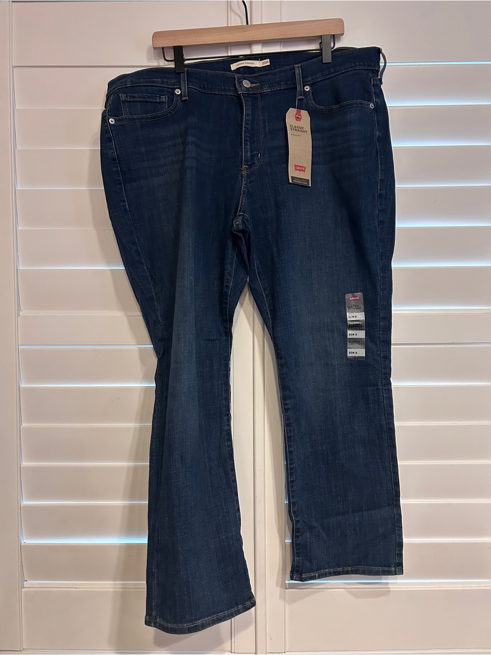 Levi Strauss Classic Straight Jean Blue Denim Size 20W